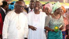 Governor Emmanuel Uduaghan and Senator Ifeanyi Okowa and wife at thanksgiving