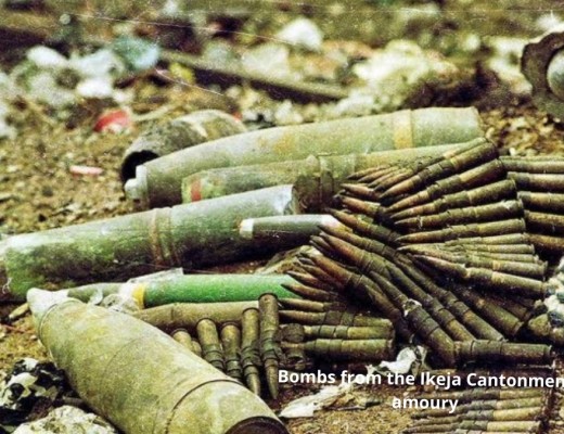 Unexploded Bombs from Ikeja Cantonment Amoury