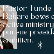 Pastor Tunde Bakare