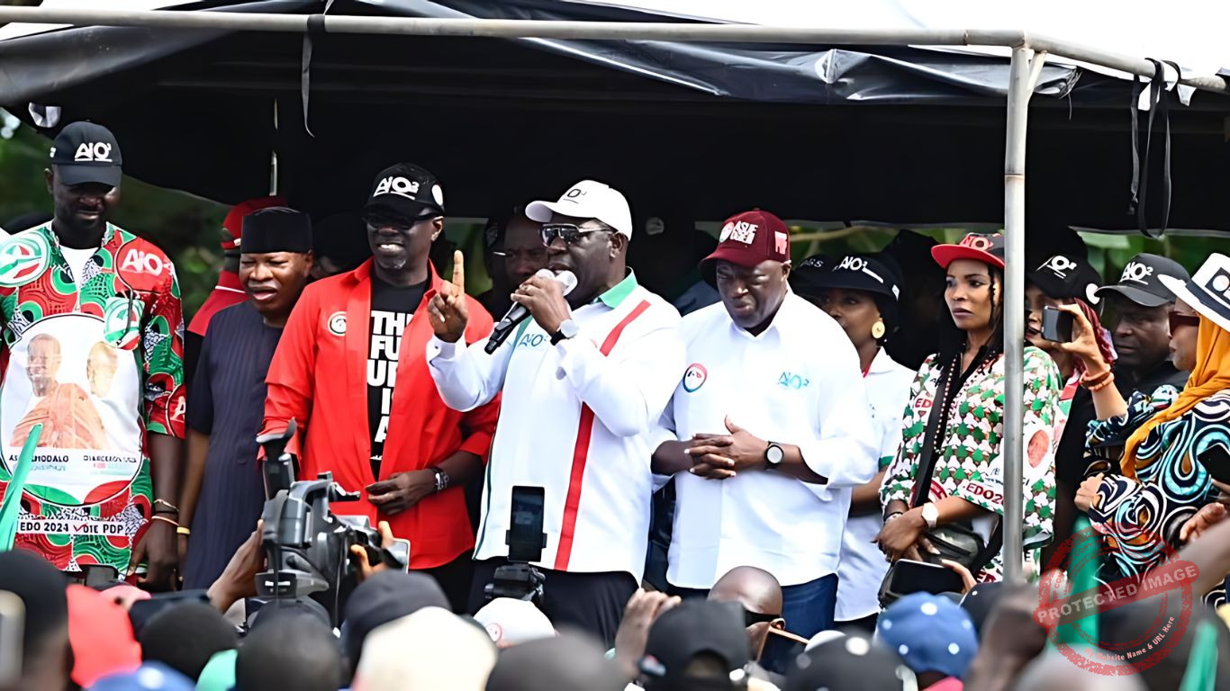 Edo Decides: Obaseki Reveals Oshiomhole Rift Over Anenih Burial, Rallies Uromi Voters as Ighodalo Vows to Eradicate Poverty