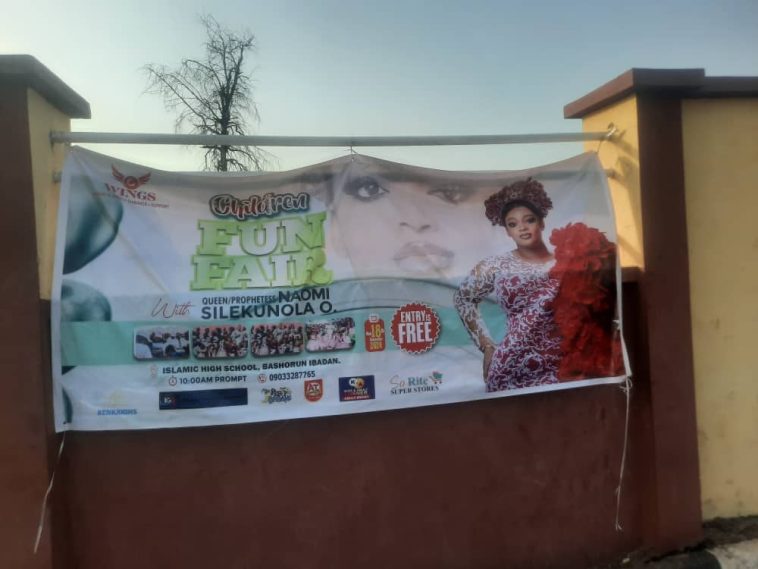 the front gate of islamic high school bashorun ibadan the venueof thee stampede
