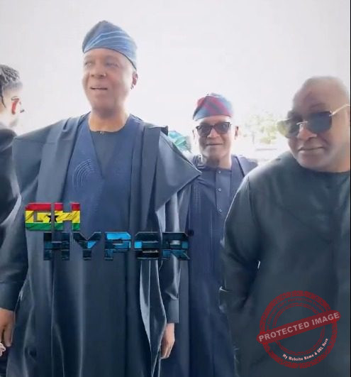bukola saraki and dangote at the wedding of chioma and davido.