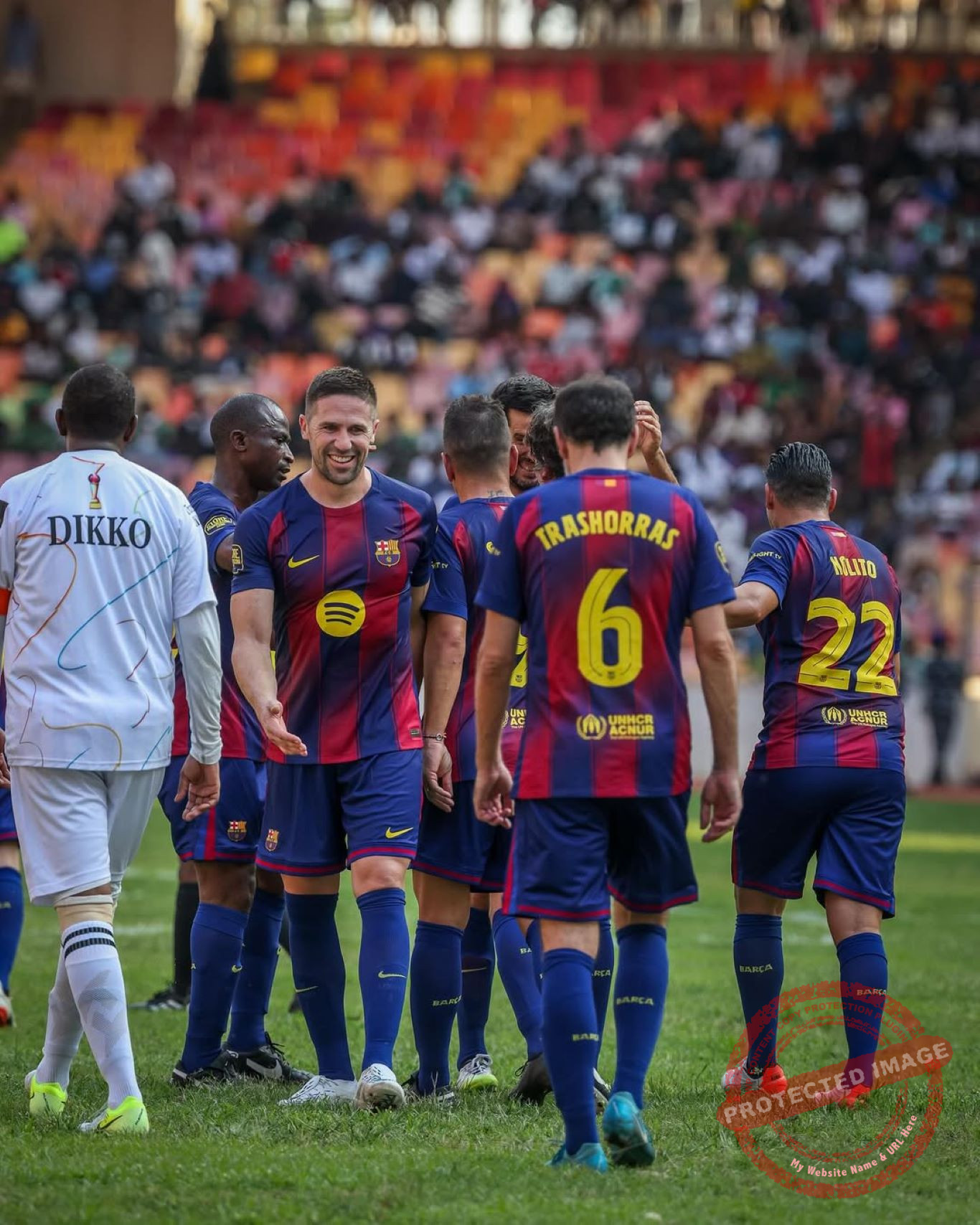 Barcelona Legends Defeat African Legends 3–1 in Star-Studded Abuja Clash Okocha, Kanu, Adebayor Light Up the Pitch!